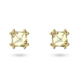Swarovski Stilla Yellow Stud Earrings Gold Tone