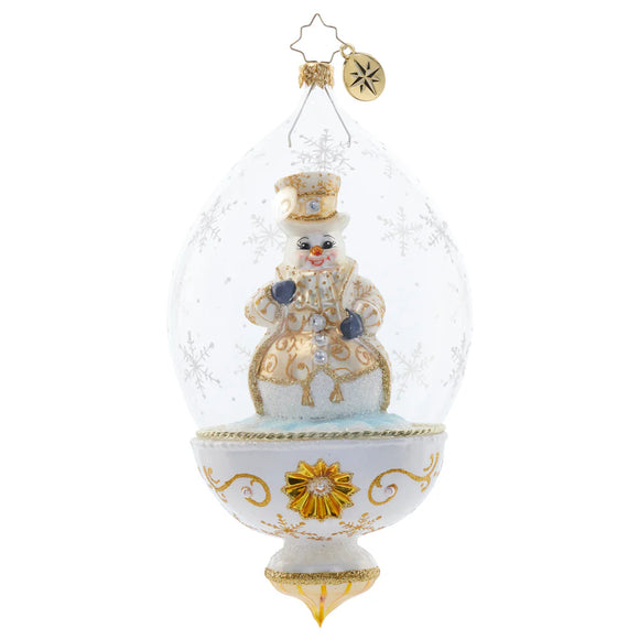 Christopher Radko Snowman Golden Globe Ornament