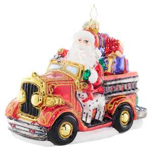 Christopher Radko 2024 NEW Santa's Jingle Bell Engine Ornament