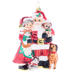 Christopher Radko 2024 Holiday Paws With Mr. & Mrs. Claus