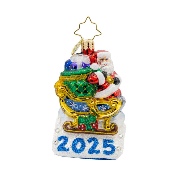 Christopher Radko 2025 NEW Dated Rooftop Parking Santa Gem