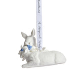 Wedgwood 2023 NEW Baby's First Deer and Fawn Ornament Blue