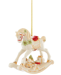 Lenox NEW 2025 Baby's First Christmas Rocking Horse Ornament