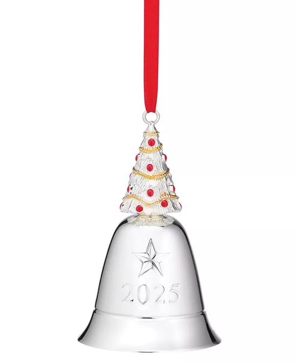 Lenox NEW 2025 Musical Bell Silverplate Ornament, We Wish You a Merry Christmas