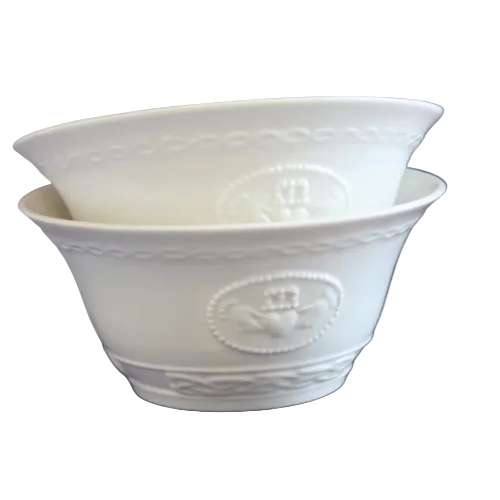 Belleek Pottery Claddagh Bowl Set of 2