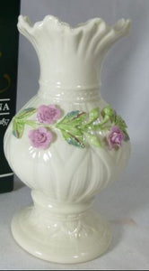 Belleek Pottery Ribbon Vase