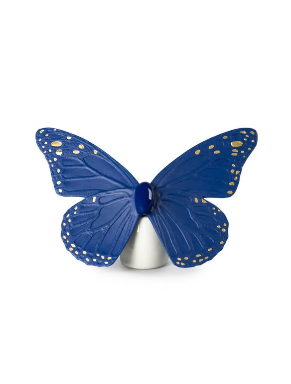 Lladro Butterfly Golden & Blue