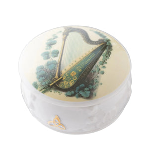 Belleek Pottery NEW 2025 Trinket Box Harp 