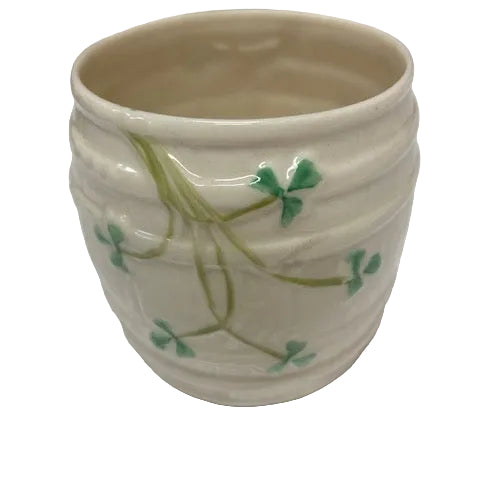 Belleek Pottery Open 3" Jar Shamrock 
