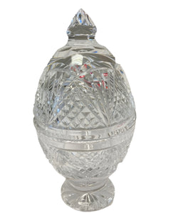 Waterford Crystal Egg Candy Dish with Lid
