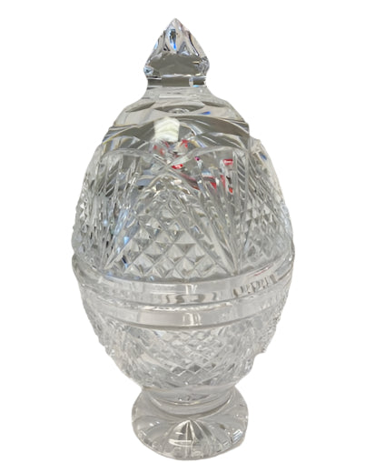 Waterford Crystal Egg Candy Dish with Lid