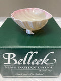 Belleek Pottery Bowl Neptune Pink Shell