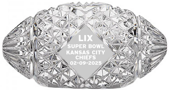 Waterford Crystal LIX SUPER BOWL KANSAS CITY CHIEFS 2025 Football 