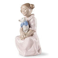 Lladro NAO Girl With Little Cat