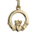 Solvar 10ct Gold Irish Claddagh Jewelry Necklace Small Without Chain