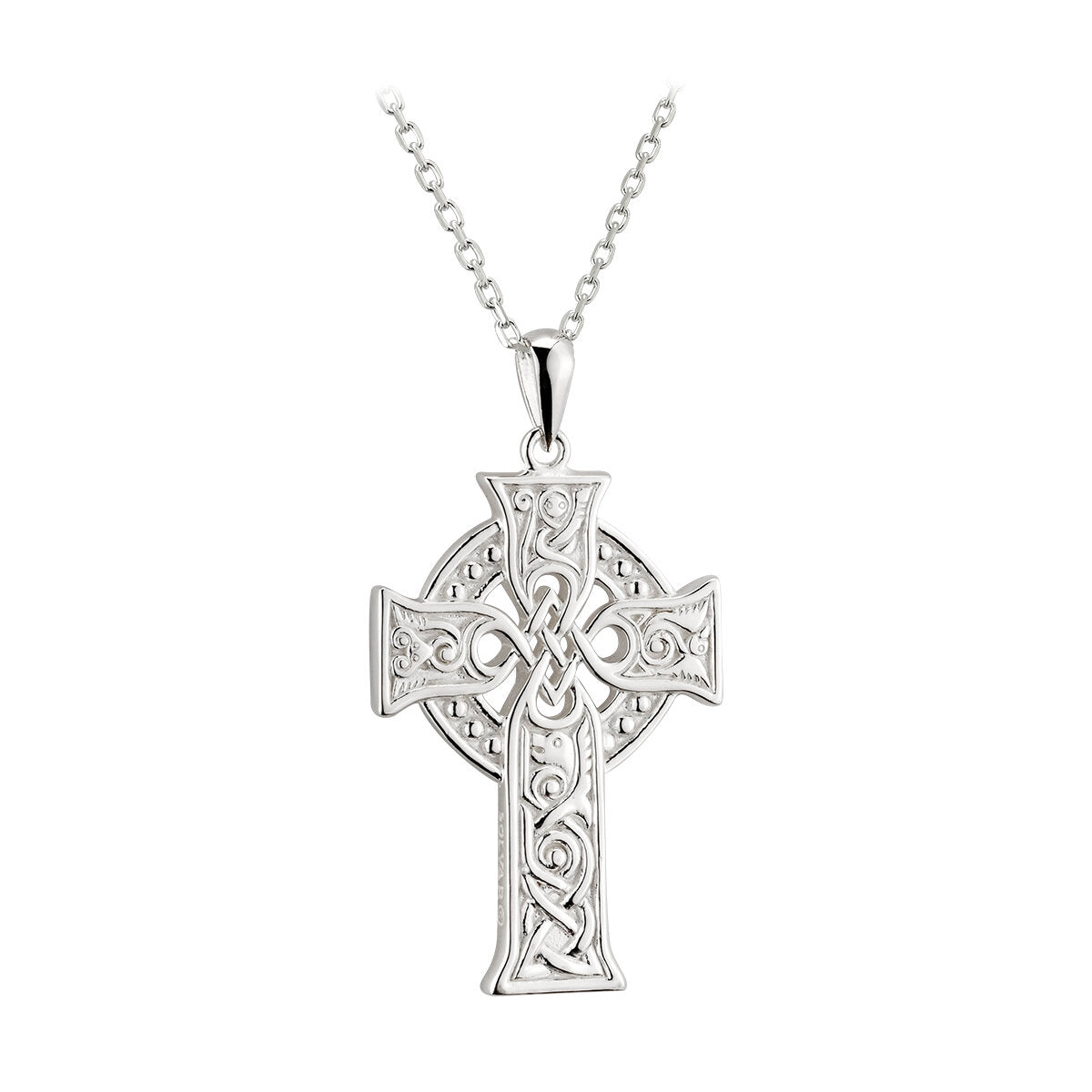 Solvar Sterling SIlver Irish Jewelry Four Apostles Celtic Knot Cross Necklace