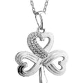 Solvar Sterling Silver Open Shamrock Jewelry Necklace