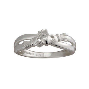 Solvar Sterling Silver Ladies Claddagh Ring
