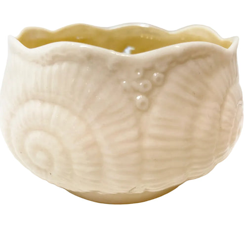 Belleek Pottery Bowl Spiral Shell Sugar