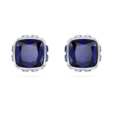 Size: 3/8 x 3/8 inch Material:  Crystals, Rhodium plated Color:  Blue Weight (individual piece):  0.04 oz