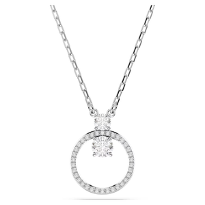 Swarovski New 2024 Constella Pendant Round Ct, White, Rhodium plated