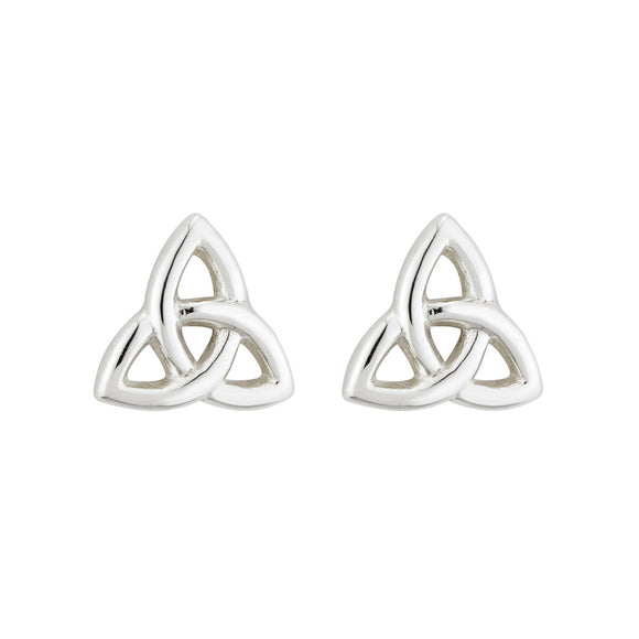 Solvar Sterling Silver Trinity Knot Stud Earrings