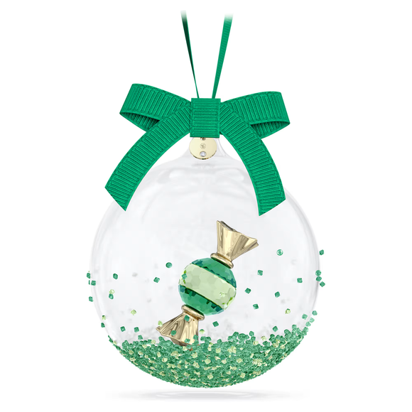 Swarovski 2024 NEW Holiday Cheers Dulcis Ball Green Candy Ornament 