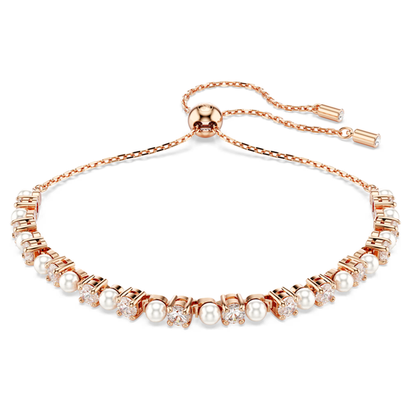 Swarovski 2025 NEW Matrix Tennis Rose Gold Pearl Bracelet