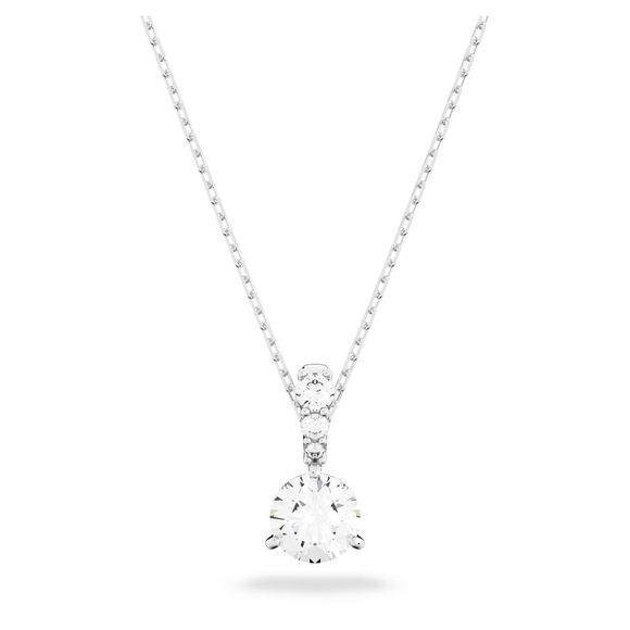 Diamond necklace on a white background