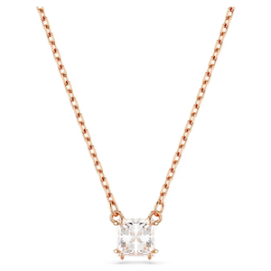 Swarovski NEW 2024 Stilla Pendant Square Cut, Rose Gold