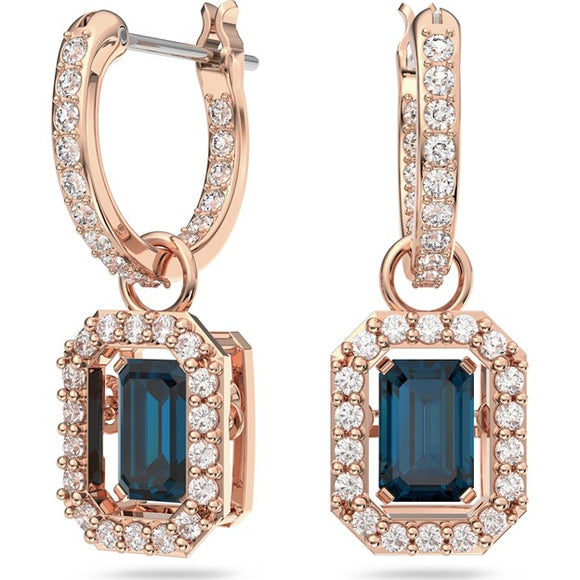 Swarovski Millenia Blue Rose Gold Earrings, Pair