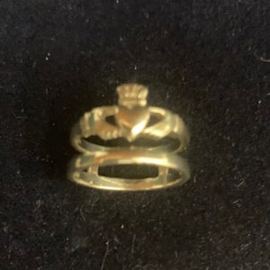 Solvar Sterling Silver Claddagh Ring With Band In One