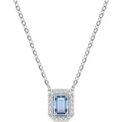 Swarovski NEW Millenia Octagon Cut, Blue, Rhodium Plated Pendant