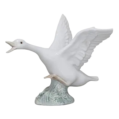 Lladro Goose Jumping