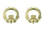 10ct Gold Claddagh Stud Earrings
