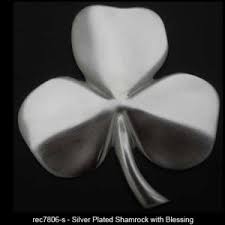 Silver Satin Hanging Shamrock